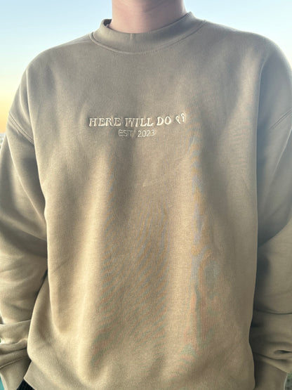 HWD Embroidered Sandy Crew Neck Jumpers