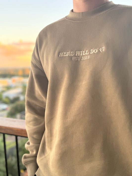 HWD Embroidered Sandy Crew Neck Jumpers